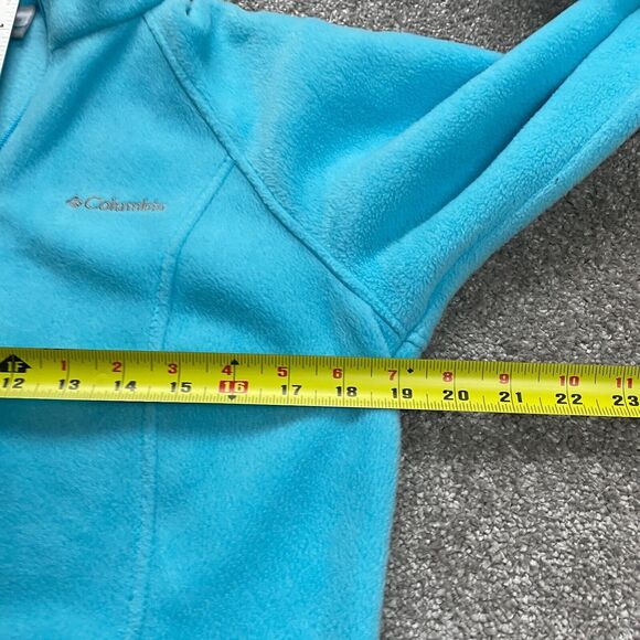 Columbia Jacket Women Small Blue Full Zip Pocket High Neck Fleece Outdoor Hiking - Picture 8 of 13